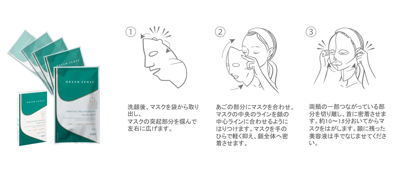 GREEN SENSE ®シリーズからラグジュアリーな保湿シートマスクが新登場