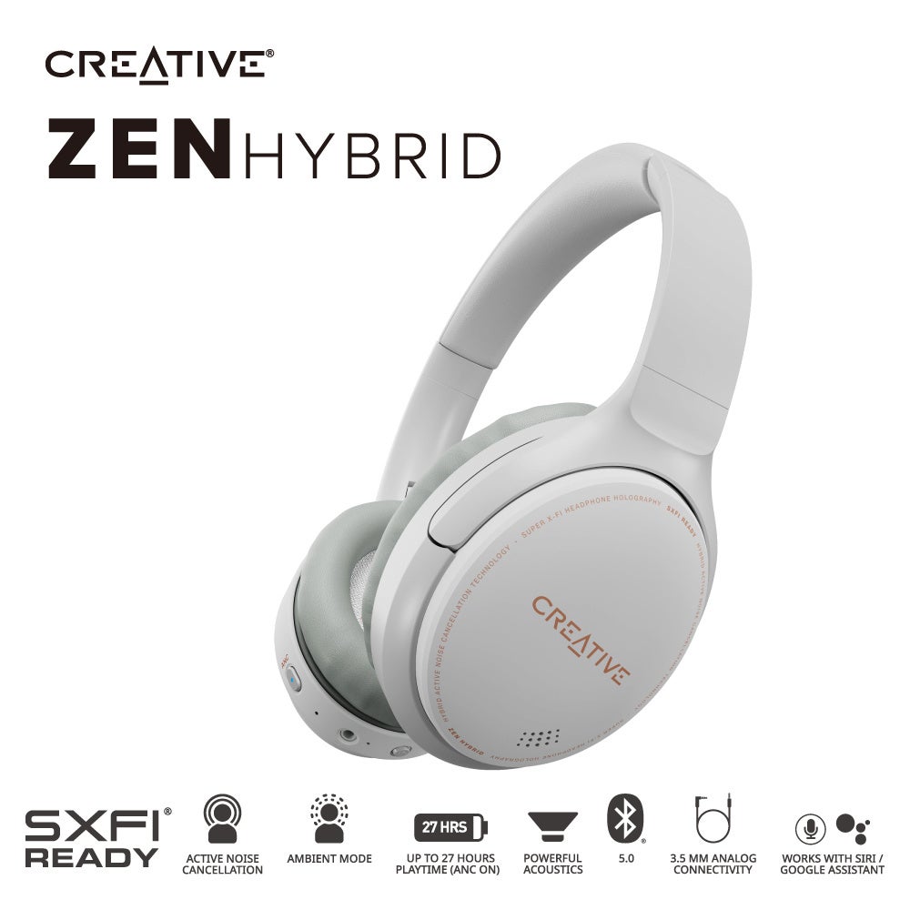 最大約95%の効果的なハイブリッドANCが最大27時間楽しめるワイヤレス