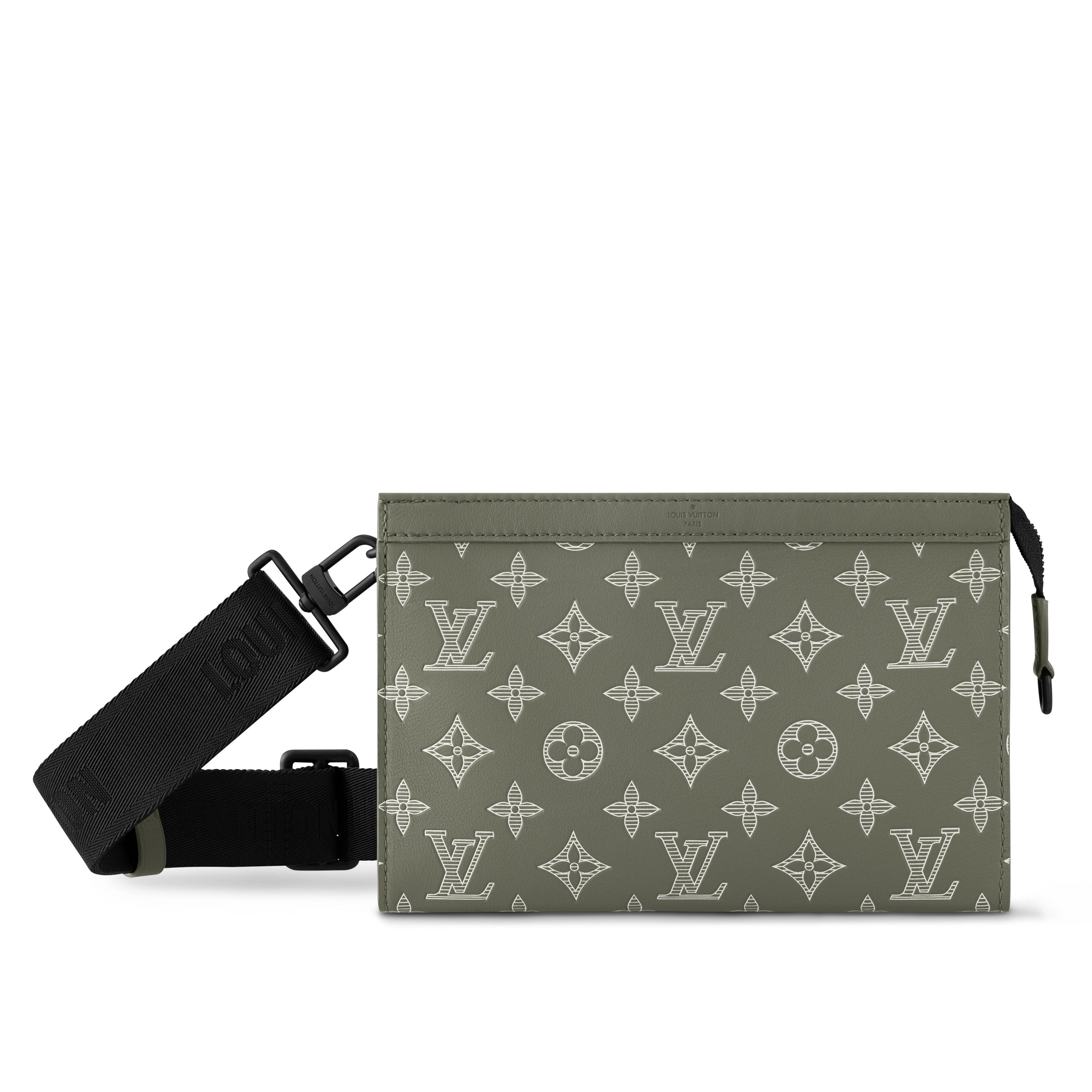 ルイ·ヴィトン】オリーブグリーンのモノグラム·シャドウ レザーで