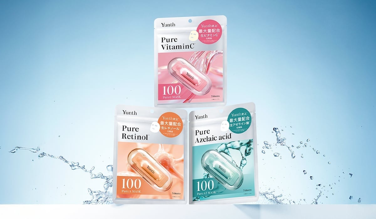 Yunth史上最大量の“生”美容液シートマスク誕生「Pure Mask」シリーズ全