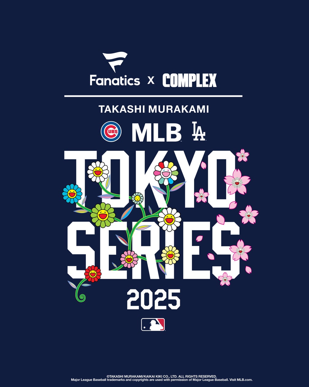 FANATICSとCOMPLEX、2025年MLB東京シリーズ限定版「村上隆 × MLB