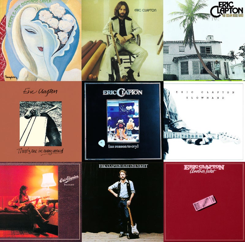 エリック・クラプトン、初期作品の日本プレス盤LP4タイトルと紙