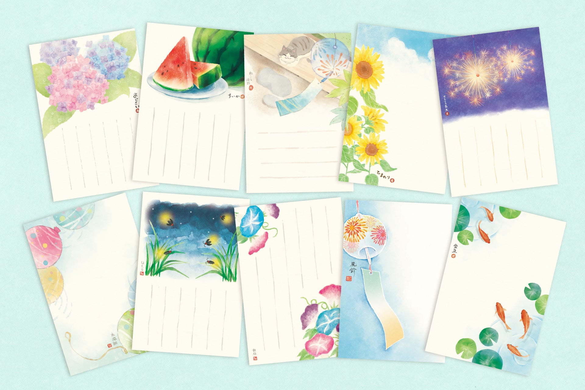 新商品】『絵入りはがき 2025 夏柄』を販売開始します | フタバ株式