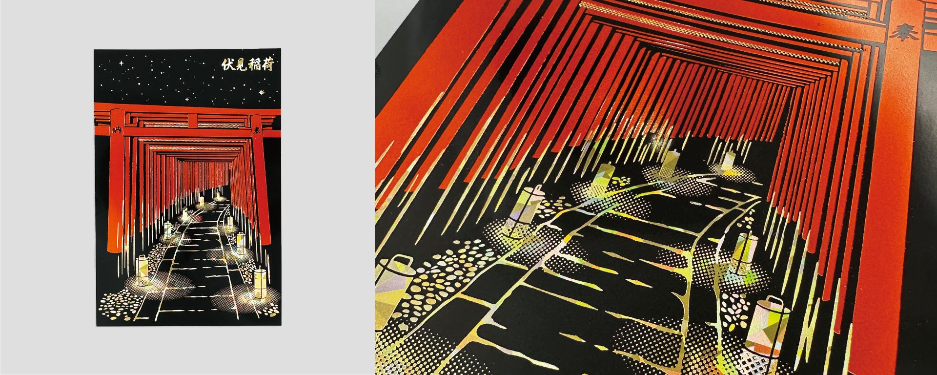 新商品】箔押しブランド「ROKKAKU」より、全面箔押し加工の『日本名所