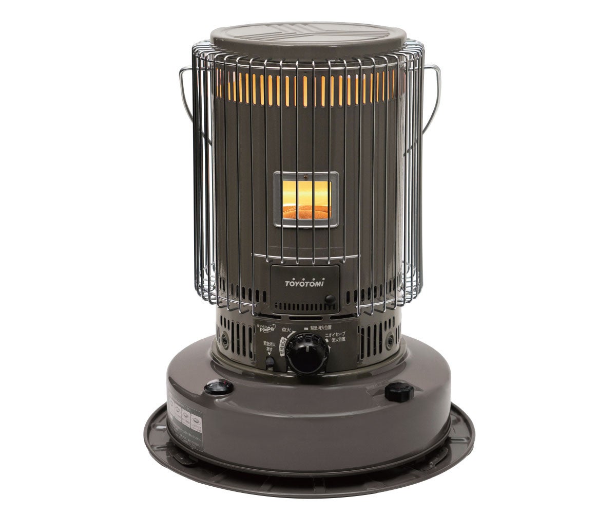 トヨトミ、石油ストーブの新色登場。グレージュ、グレー、ホワイト