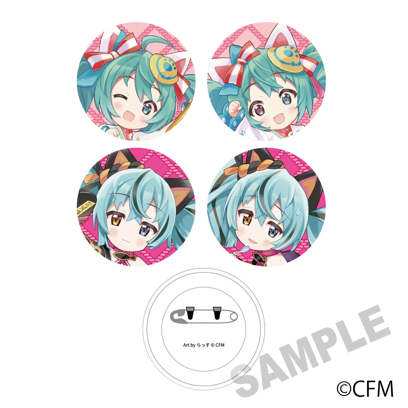 初音ミク×招き猫』の最新グッズで、 初音ミク・鏡音リン・鏡音レン・巡