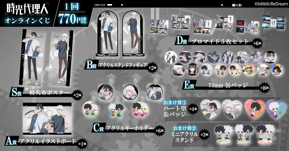 時光代理人 -LINK CLICK-」よりトキ（程小時）と ヒカル（陸光）の描き