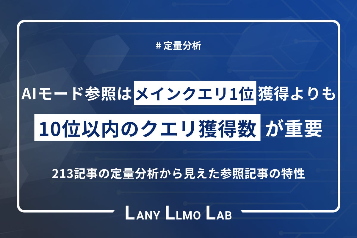 検索1位」でもAIには選ばれない？Google「AI検索」は“1位獲得“よりも