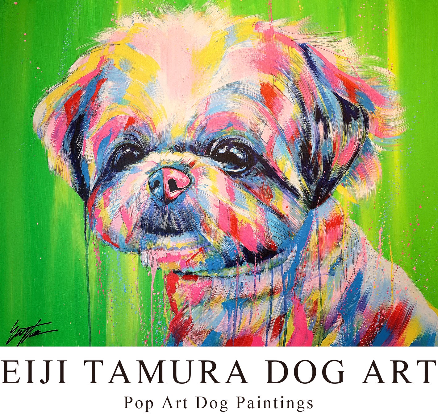 カラフルな愛犬の世界「EIJI TAMURA DOG ART」札幌三越9階ギャラリーに