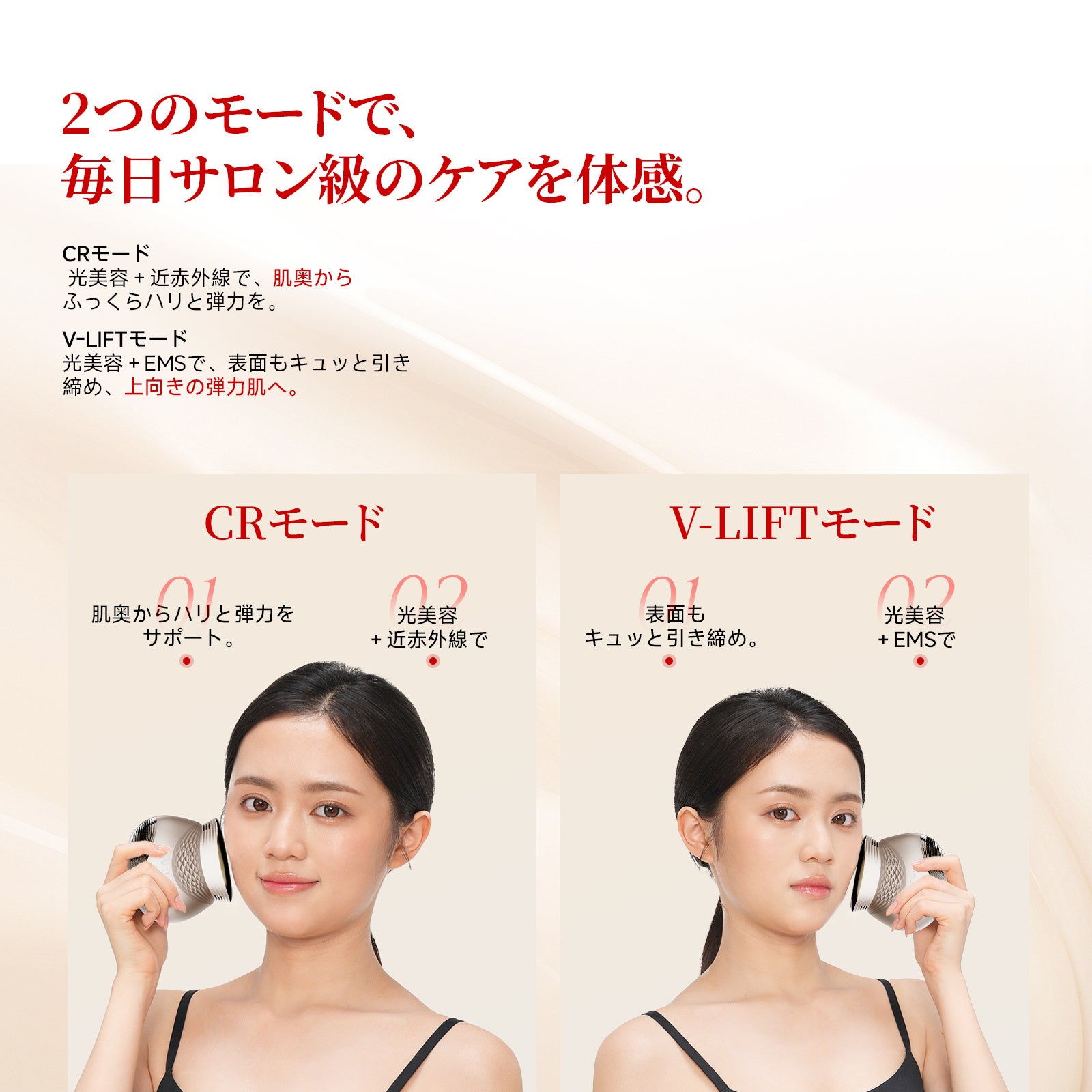 肌周期28日間に合わせて本格アプローチ！弾力感をサポートする近赤外線