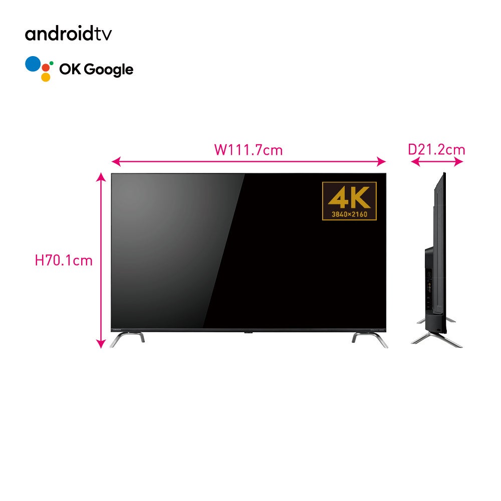 4K50型「ORION チューナーレススマートテレビ AEUD-50D」を