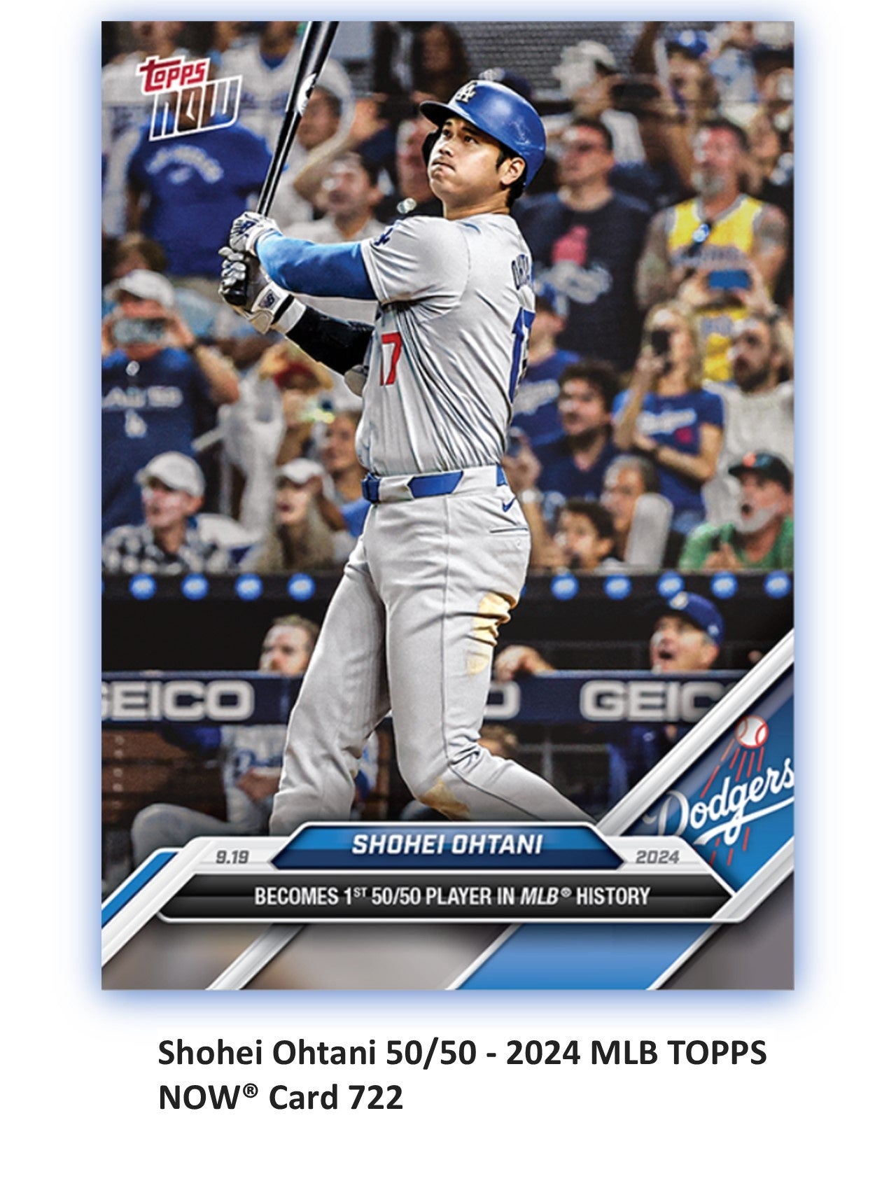 Topps株式会社が ToppsNOW新商品「Shohei Ohtani 50/50 - 2024 MLB
