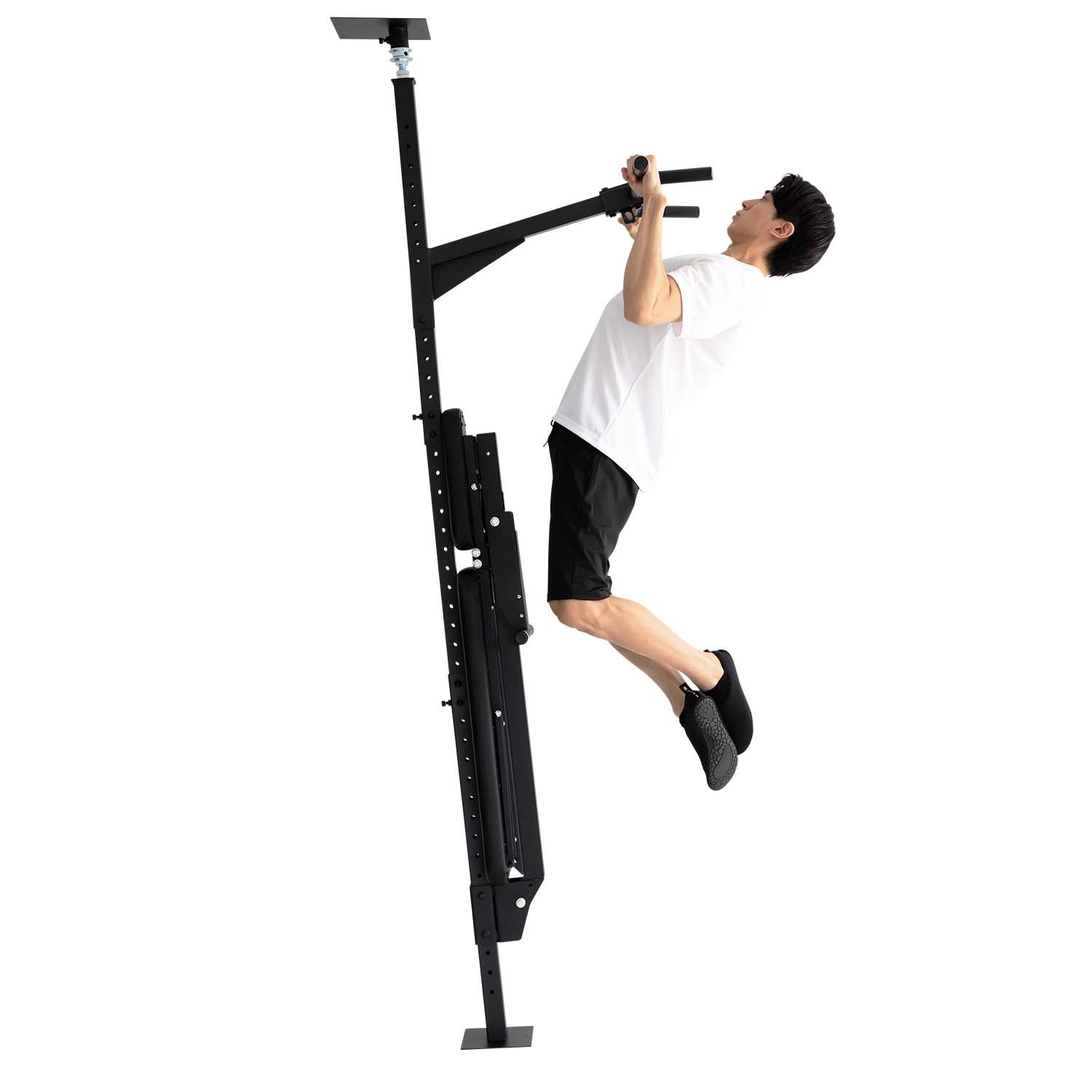 新発想】懸垂マシンとトレーニングベンチが合体＆立てかけ収納！KENSUI