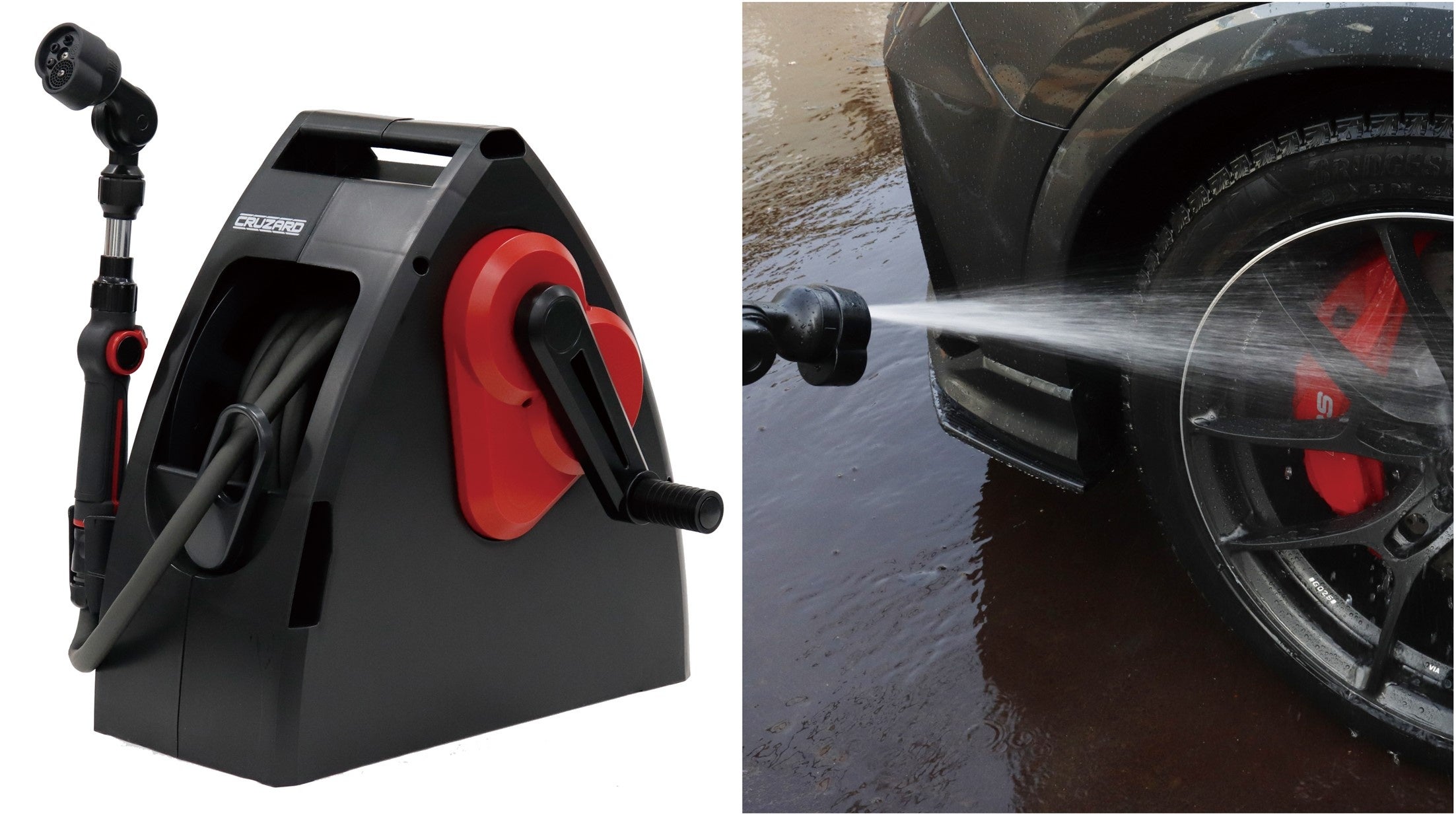洗車がさらに楽しくなる！CRUZARDから洗車仕様のホースリールとノズル