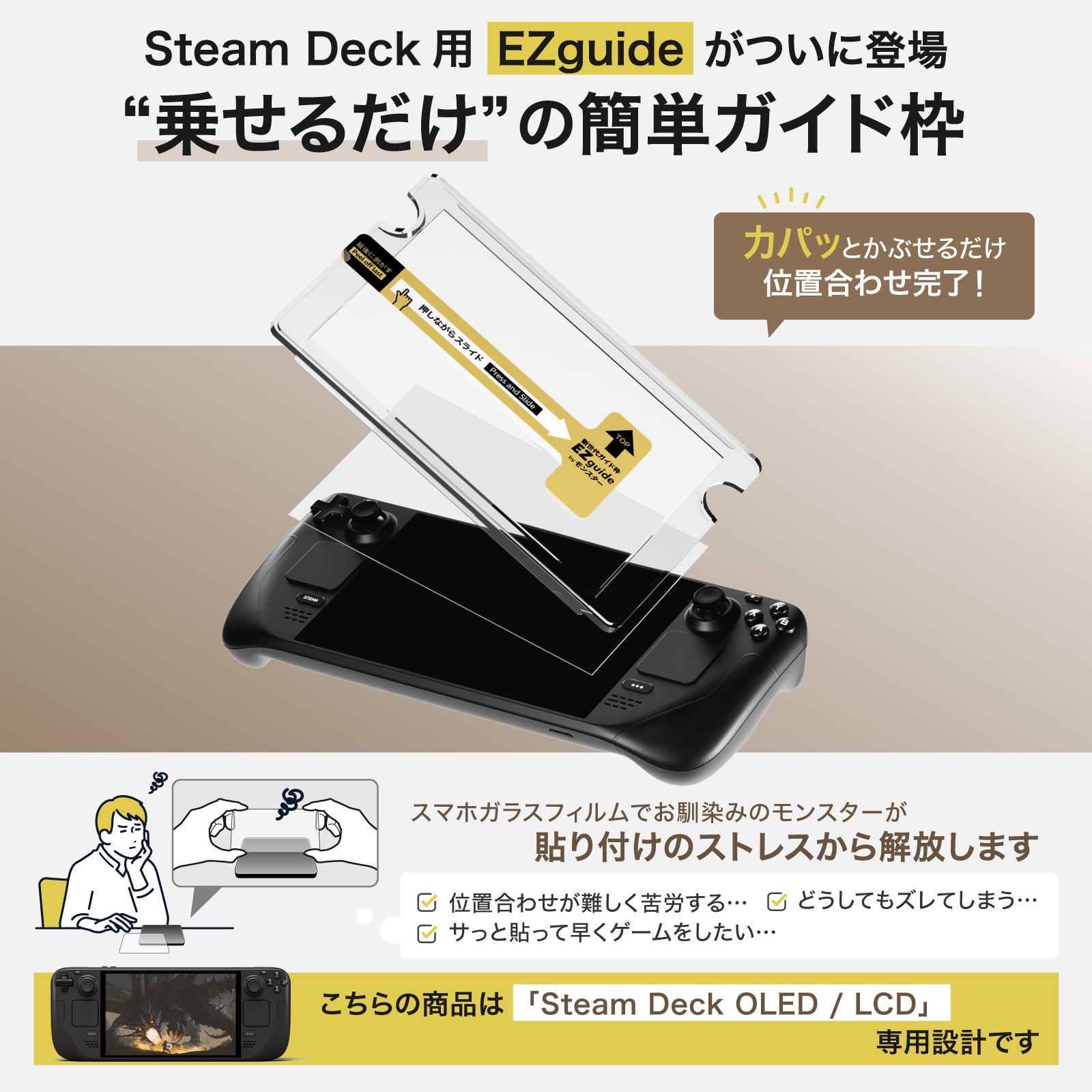新登場！Steam Deck（スチームデック） OLED / LCD専用保護フィルム