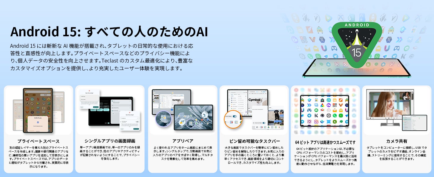 Teclast第二タイプAndroid 15タブレット発売！【P30】システムの