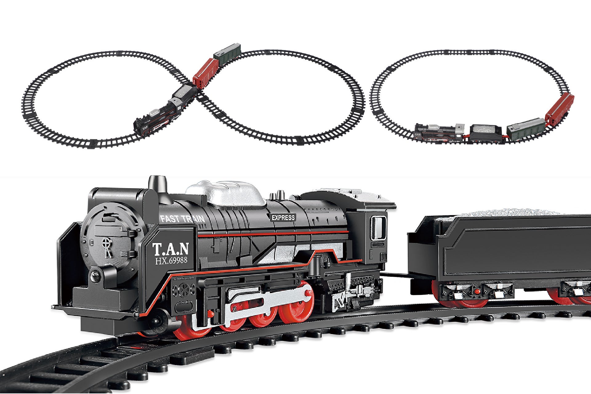 全長約260cmのレールを連結！「蒸気機関車」と「ダンプカー