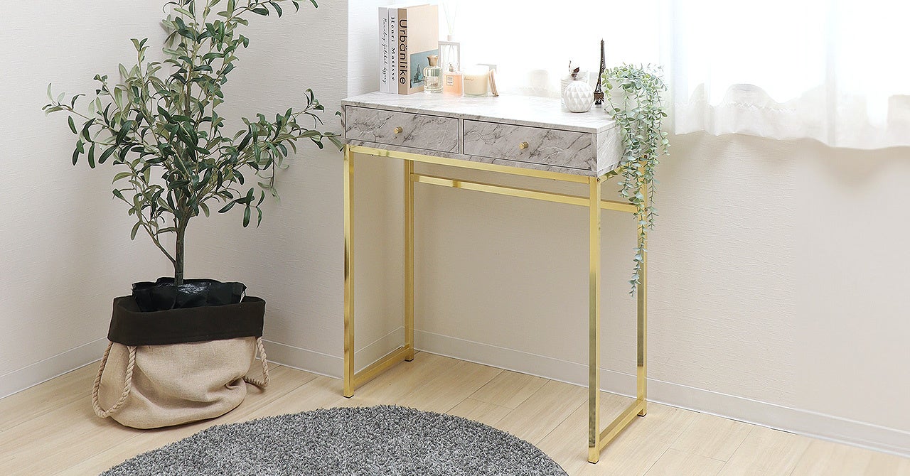 ヤマソロ」エレガントで大人可愛いコンソールテーブルとサイドテーブル