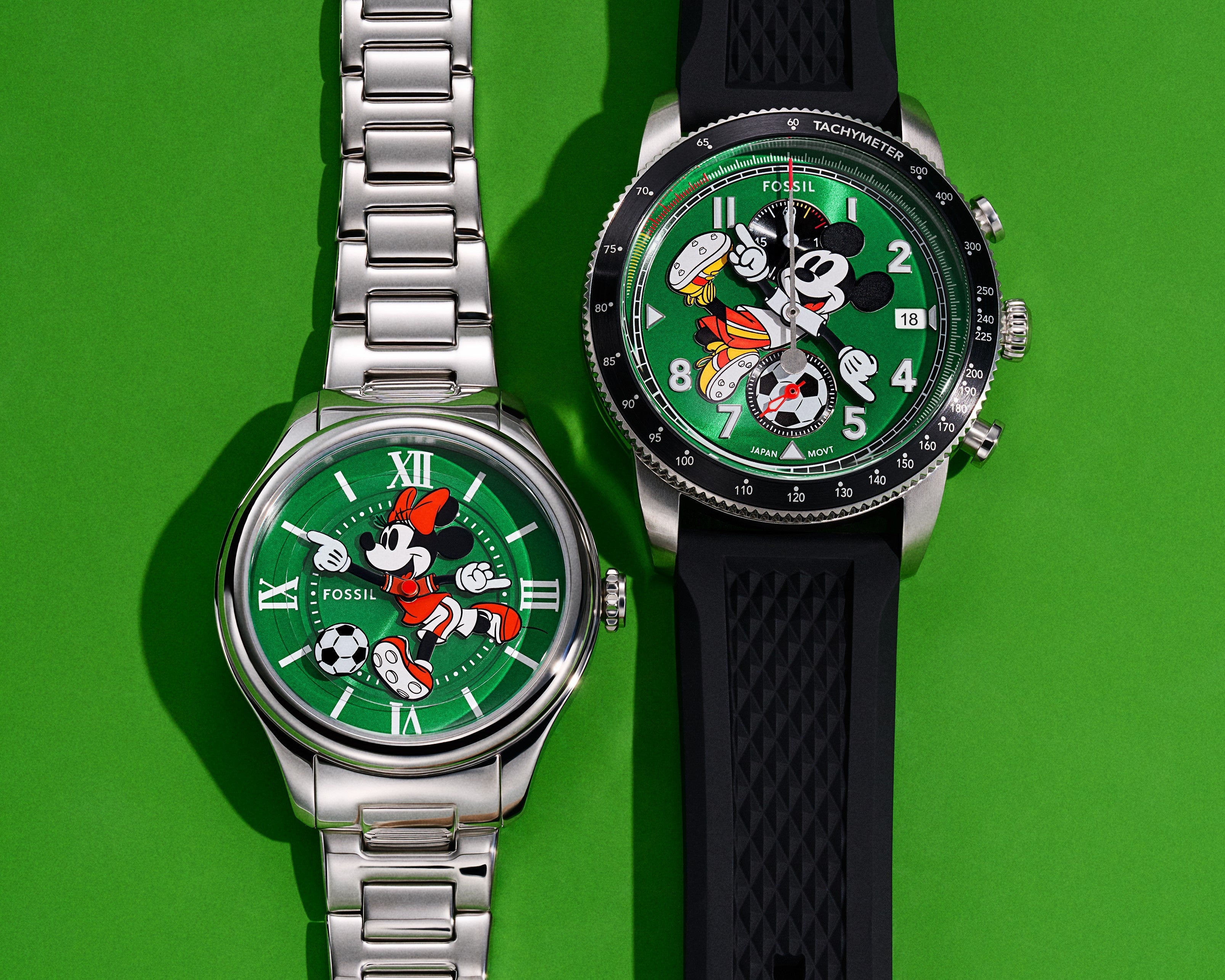 ディズニー ミッキーマウス＆ミニーマウスがサッカー ウォッチに