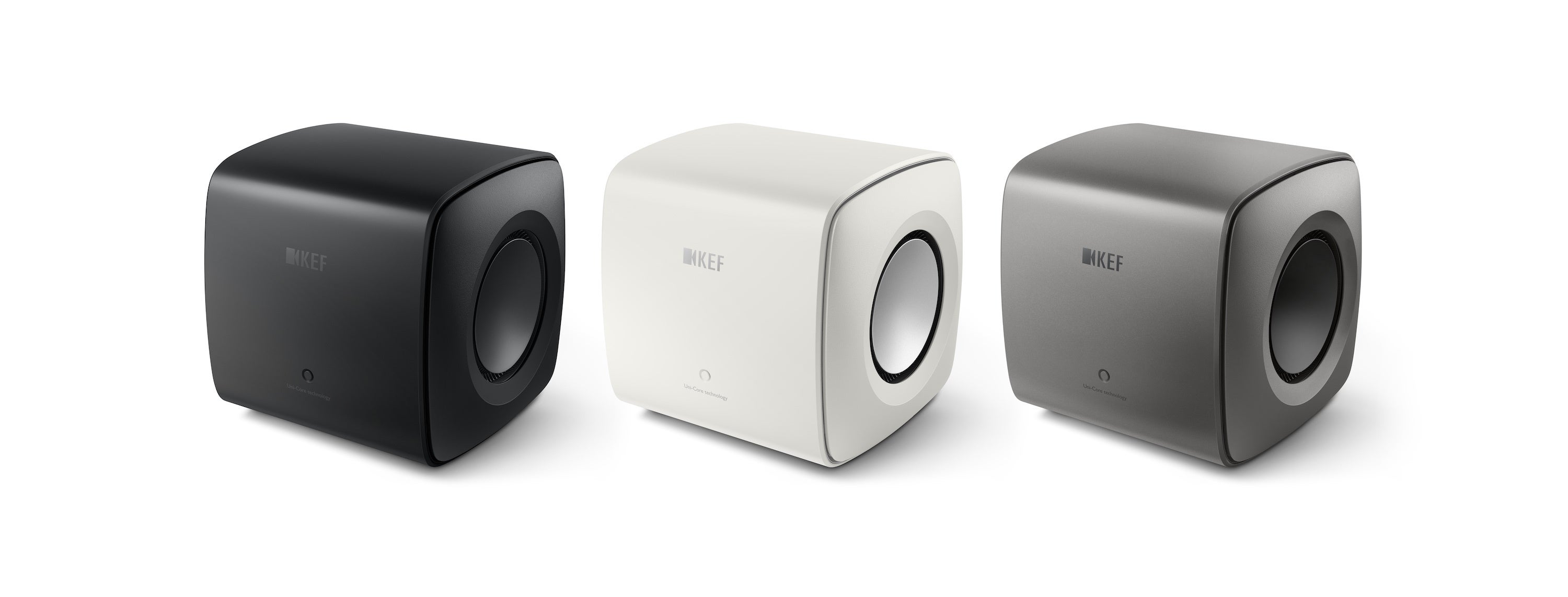 KEF KC62サブウーファーコレクションとして、新色チタニウムグレー新