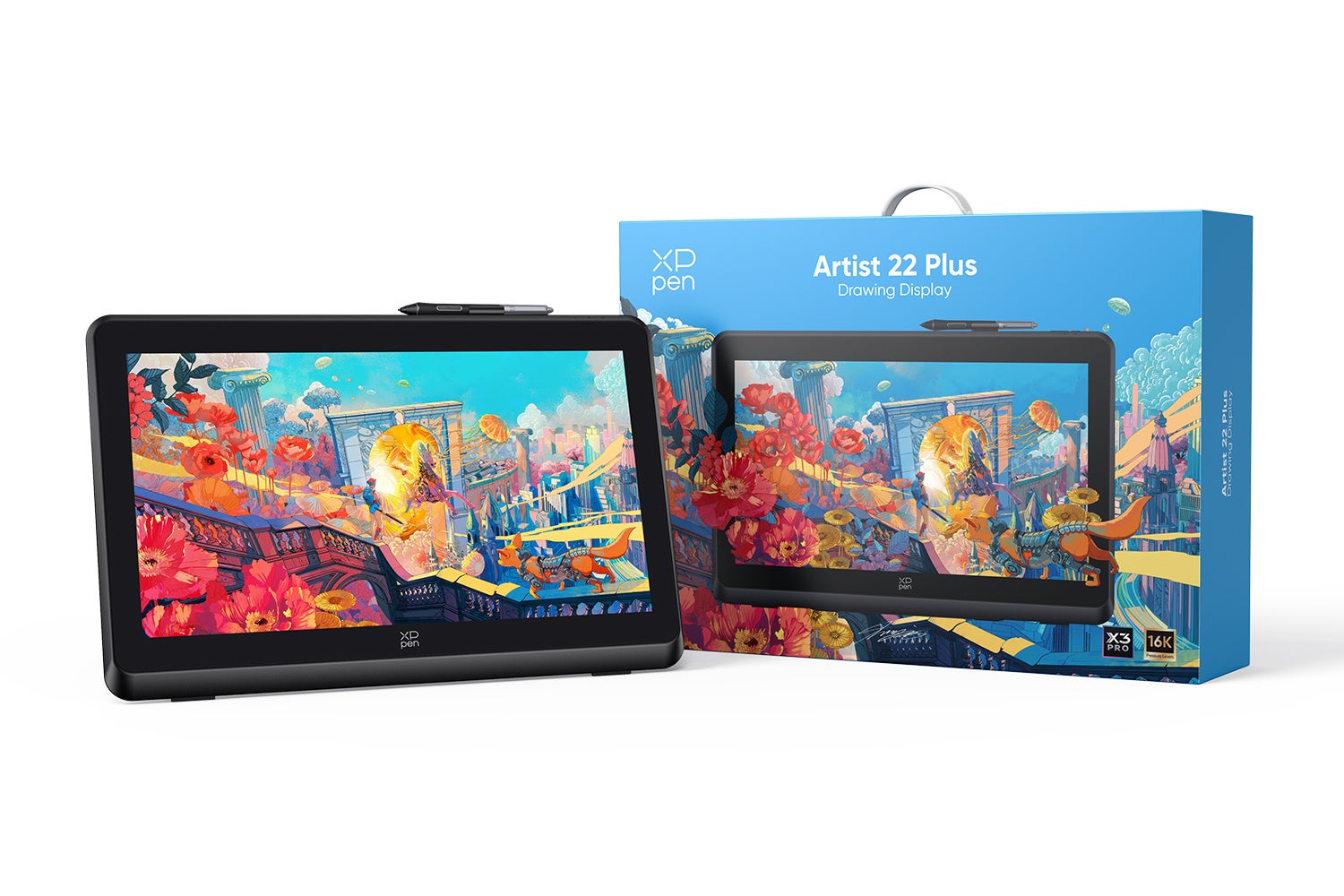 筆圧レベル16,384に対応した液晶ペンタブレットに21.5インチの大型