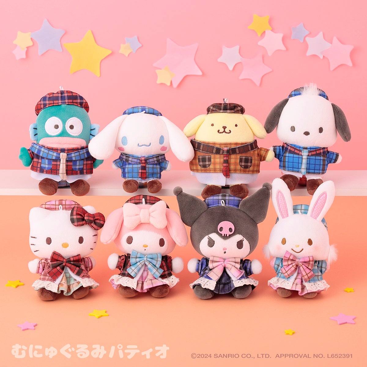 チェックの衣装で気分は80年代アイドル♡サンリオキャラクターズより