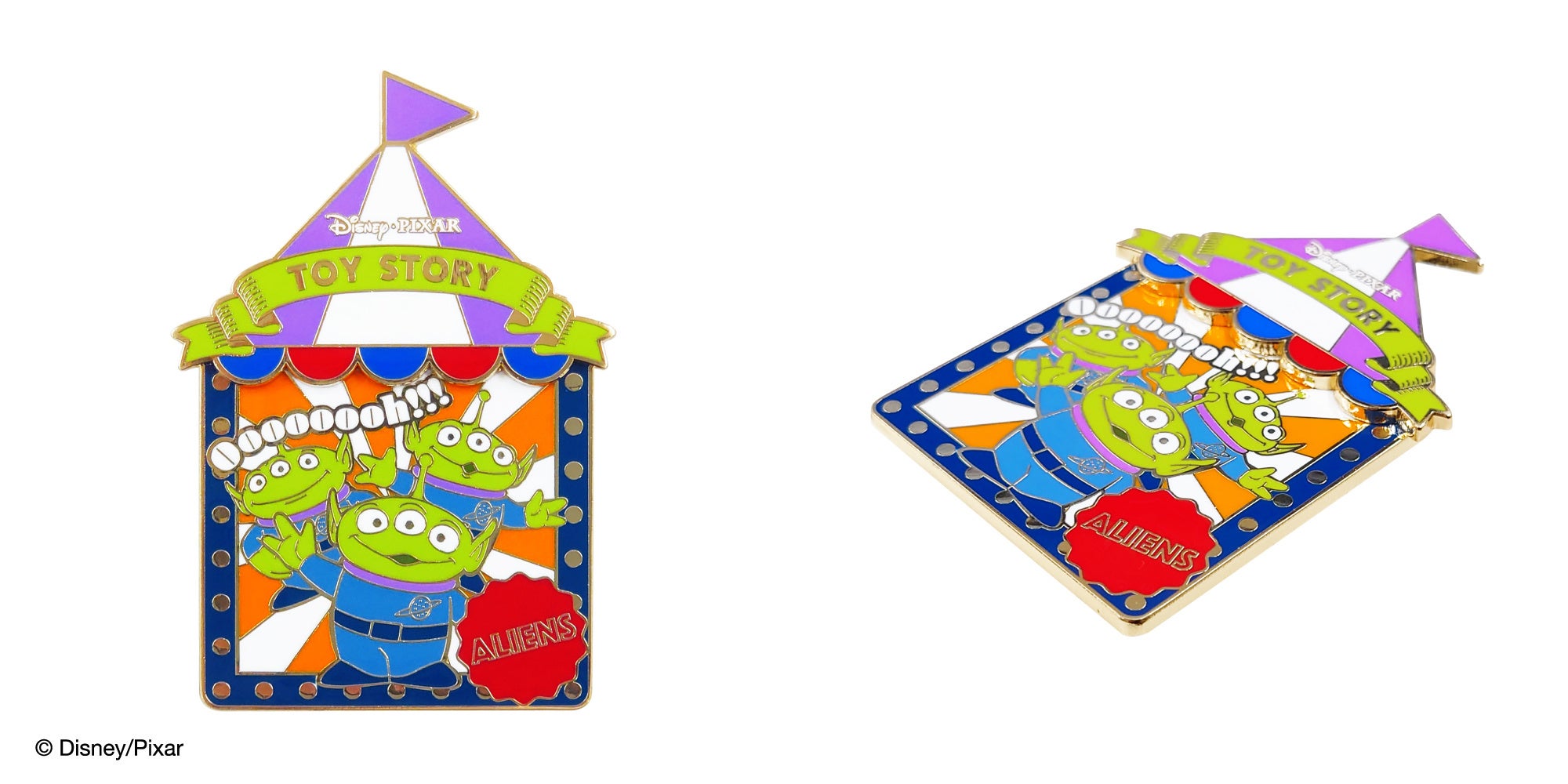 上海ディズニーランド正規品トイストーリーピンバッジパッチワーク城限