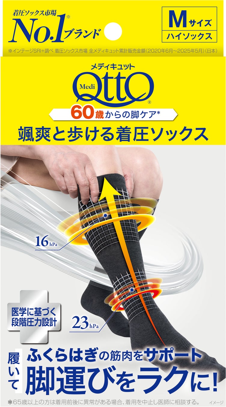 新製品】メディキュットから、60歳からの脚ケア*シリーズ「颯爽と