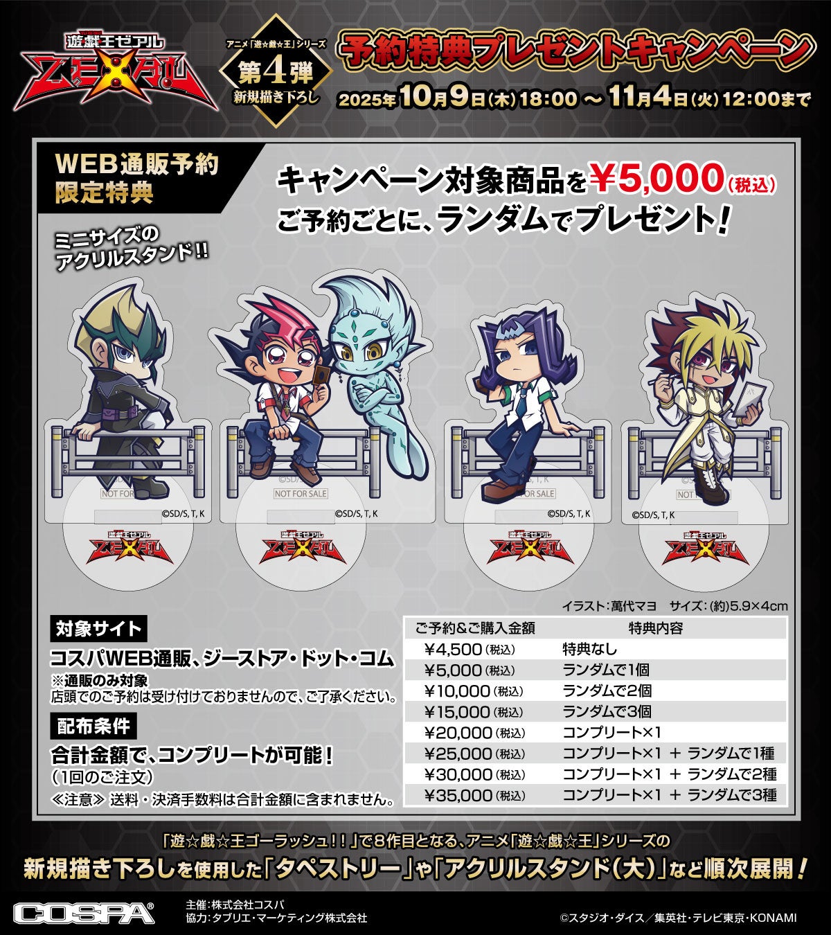 アニメ『遊☆戯☆王』シリーズ新規描き下ろしグッズ＆予約特典