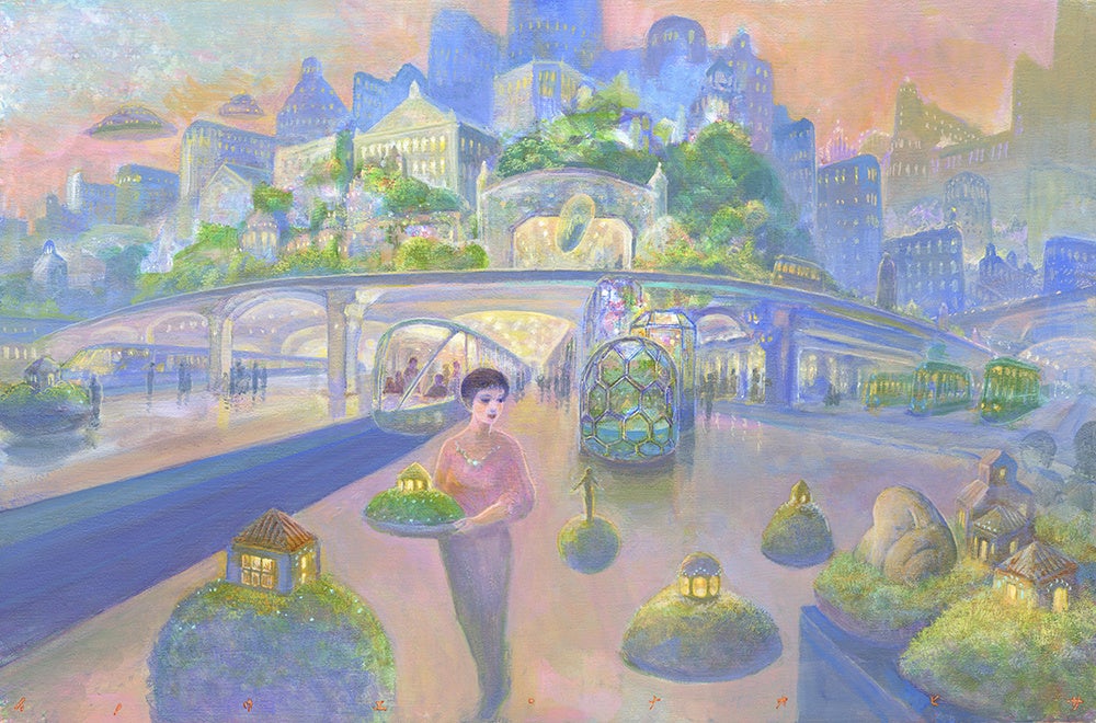 特別価格！井上直久「保証書付」人形師の家 額装済 ジブリ「耳をすませ