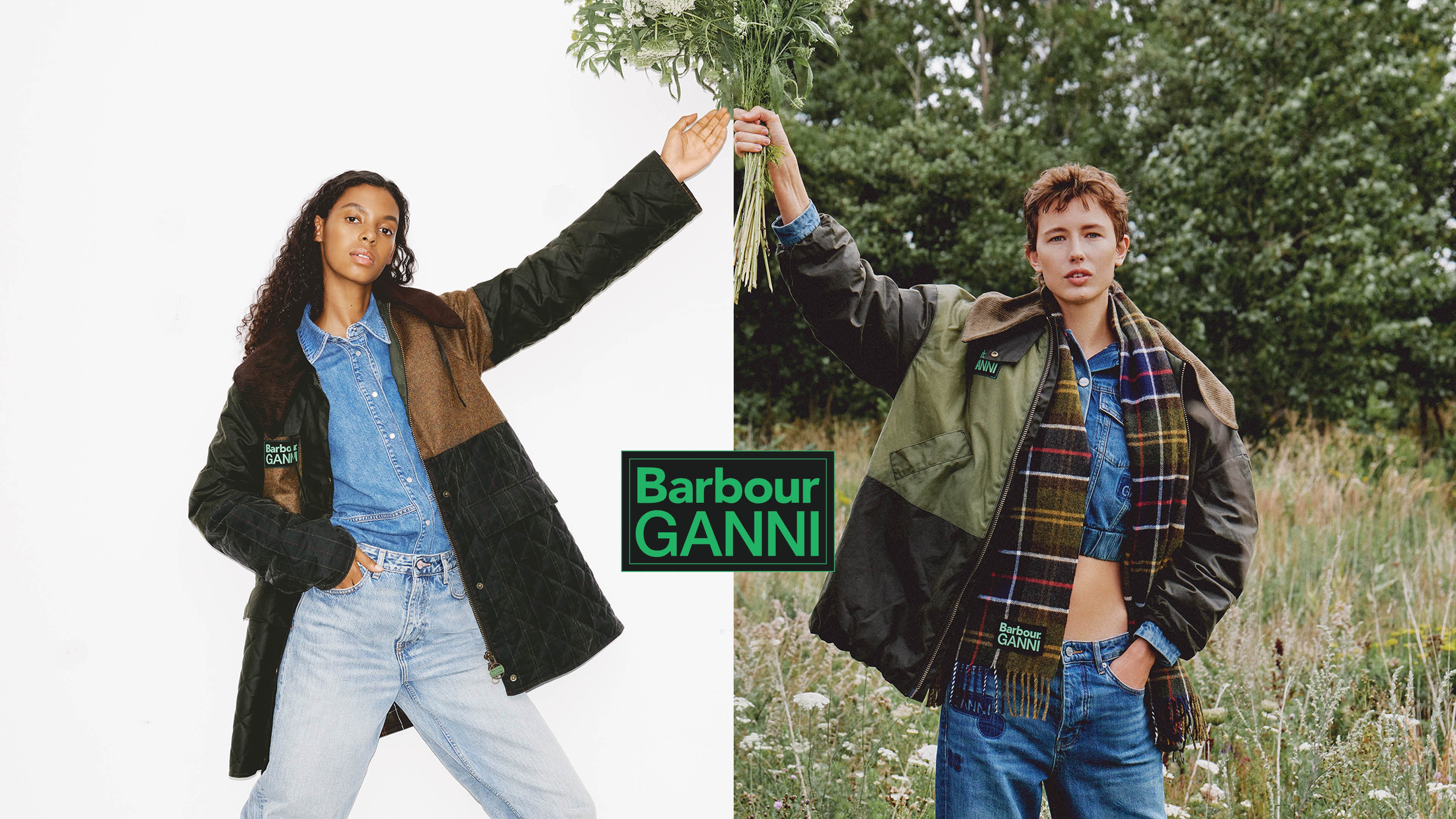 Barbour x GANNI、両ブランドのアイコンをミックスさせたコレクション