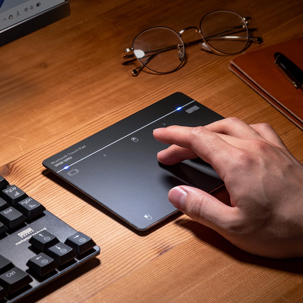 振動機能付き！14種類のジェスチャーで直感操作できるBluetoothタッチ