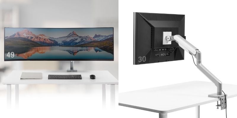 最大49インチ対応 高耐荷重モニターアーム 2～20kg対応 クランプ式を11