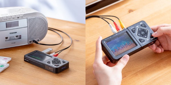 ビデオテープを簡単デジタル化！3.5インチモニター付きビデオ