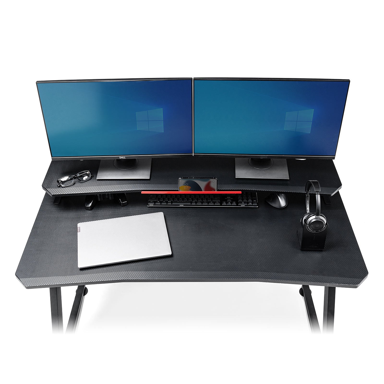 24インチモニターを2台設置できる、横幅115cmのゲーミング用モニター台