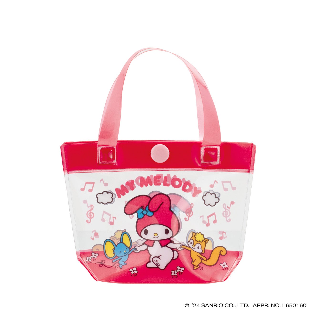サンリオキャラクターズのなつかしいプールバッグ風デザインのクリア