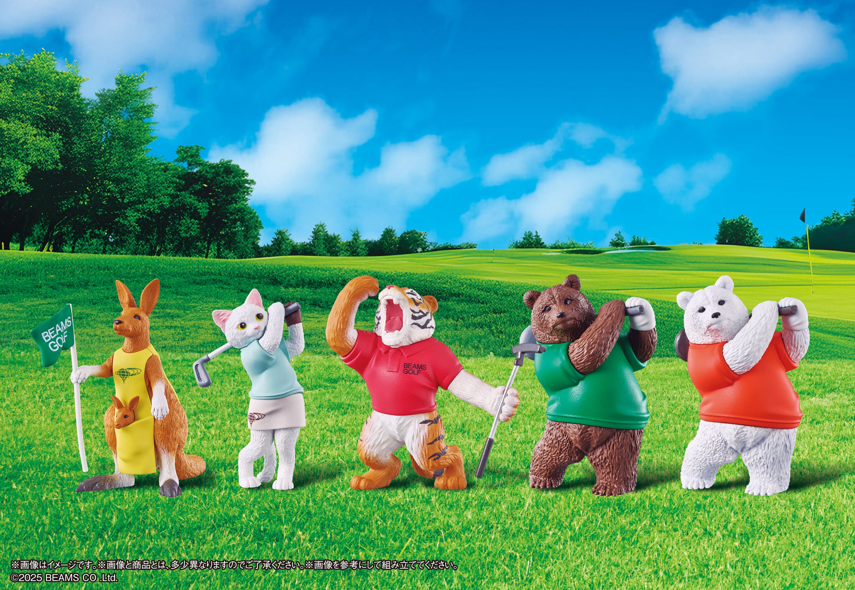 BEAMS GOLFとの初コラボ！BEAMS GOLFのゴルフウェアを着用したどうぶつ