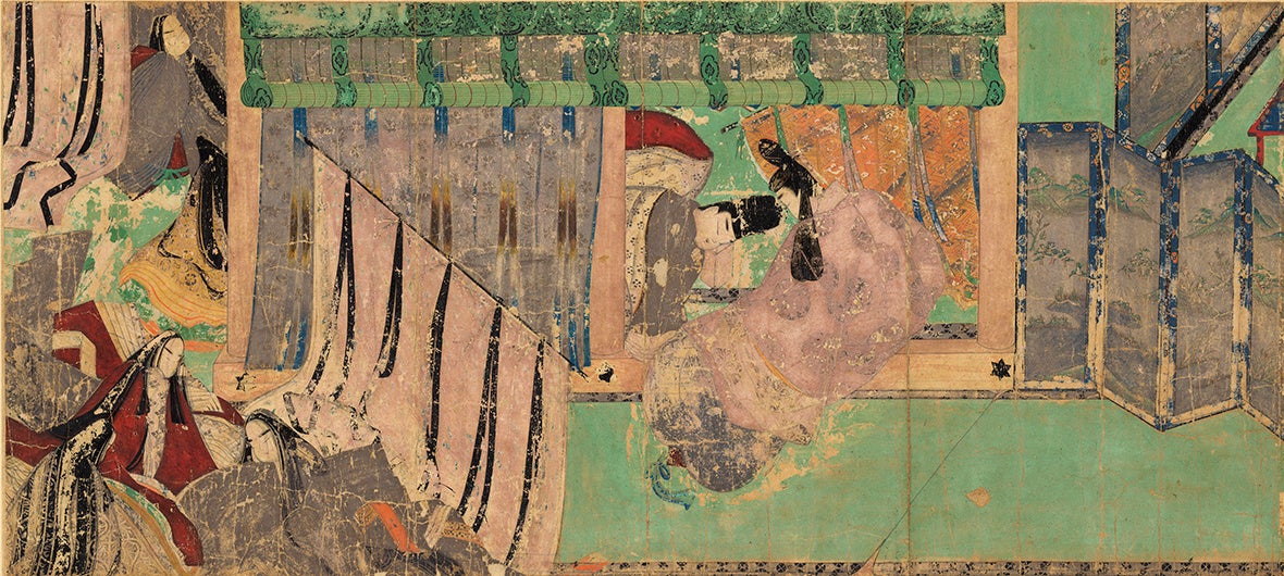 徳川 五島美術館 国宝 源氏物語絵巻 完全原色原寸 巻子本 四巻 講談社