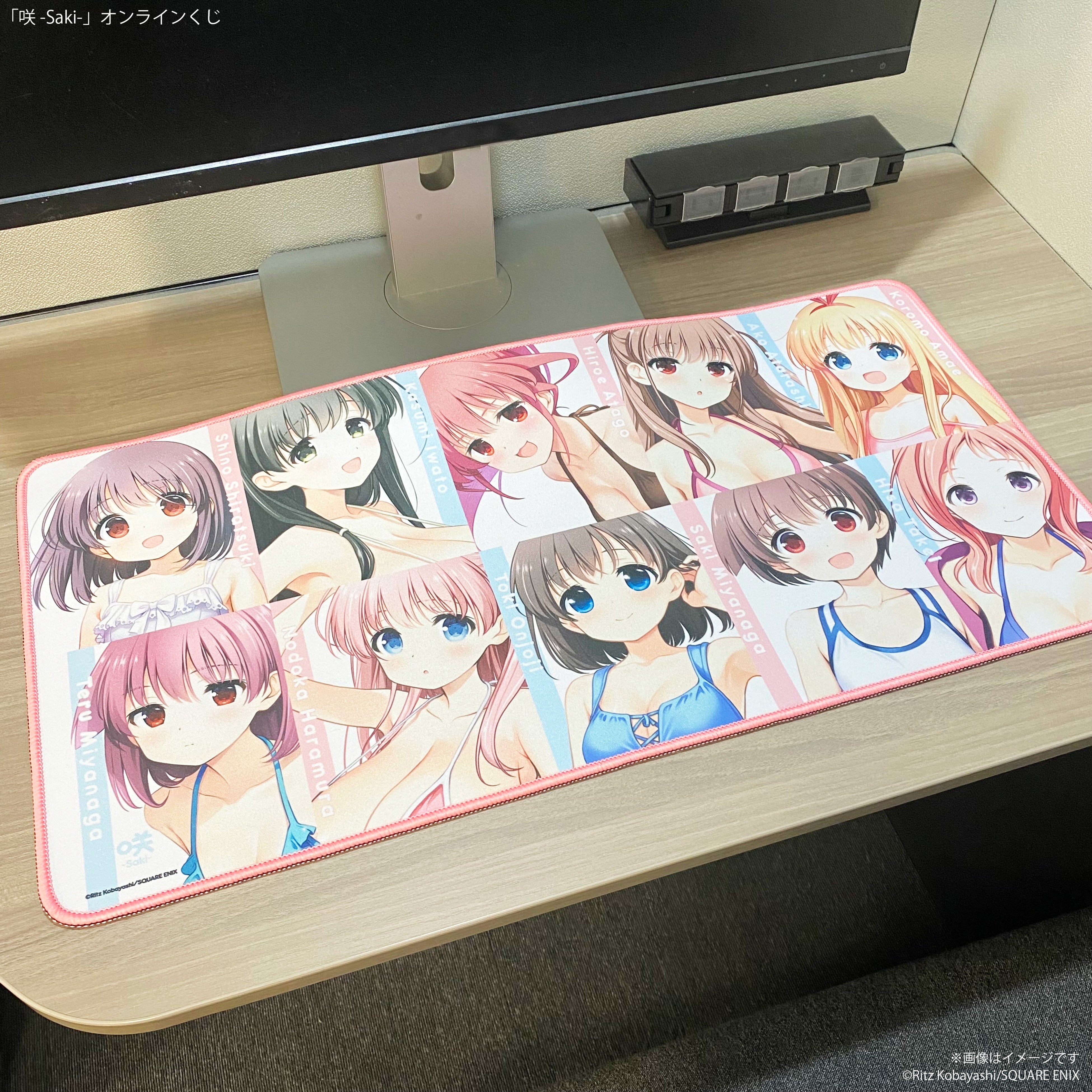 咲-Saki- オンラインくじ 竹井久 アクリルスタンド 缶バッジ 特典 咲