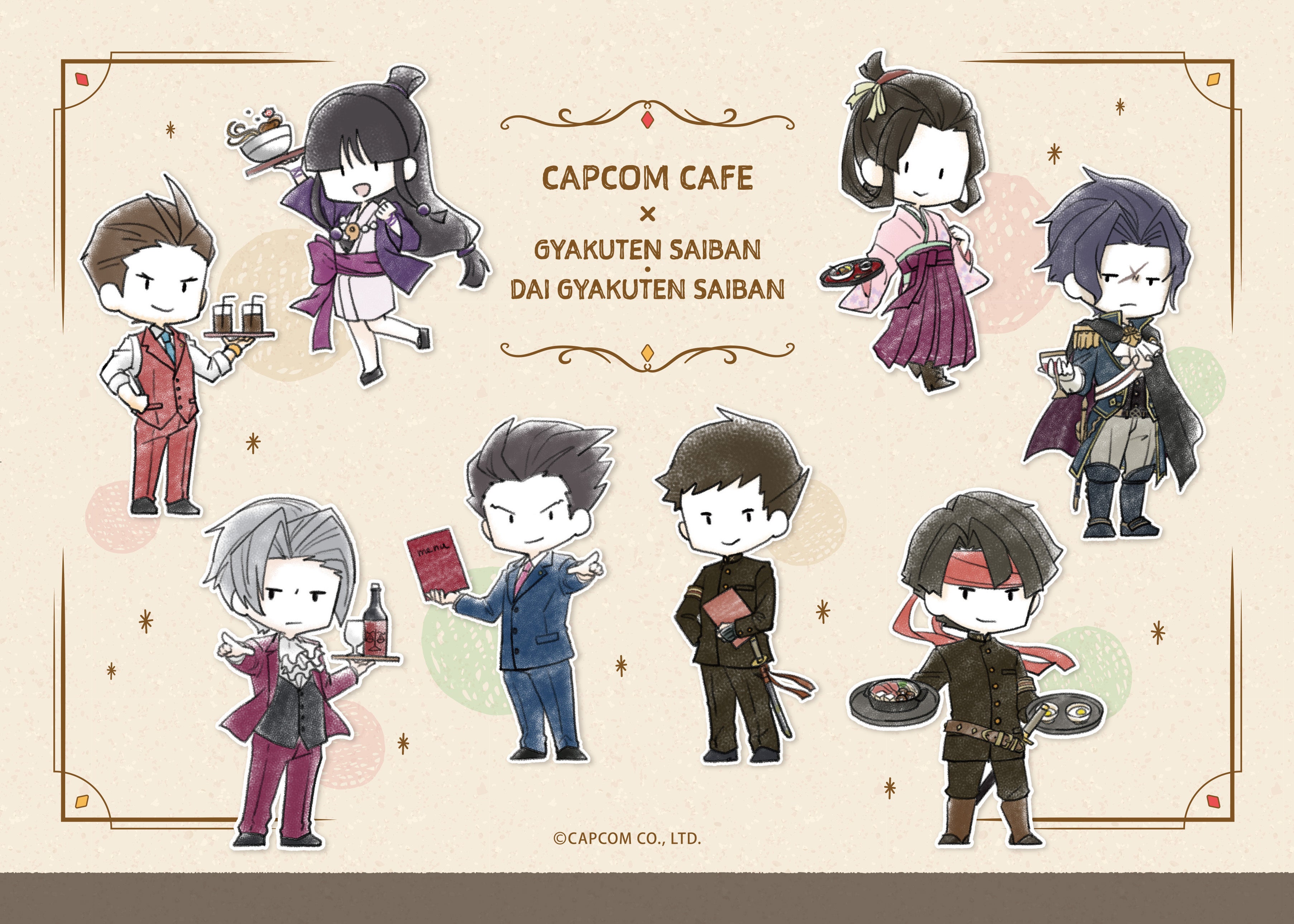 カプコンカフェ イオンレイクタウン店＆梅田店 「逆転裁判」シリーズと