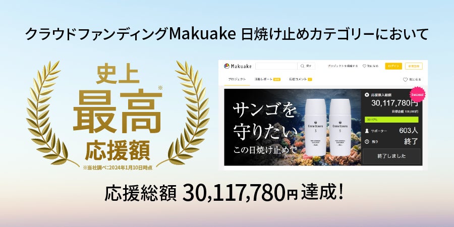 新商品】マクアケ史上最高応援金額を集めた日焼け止め美容液「エマ