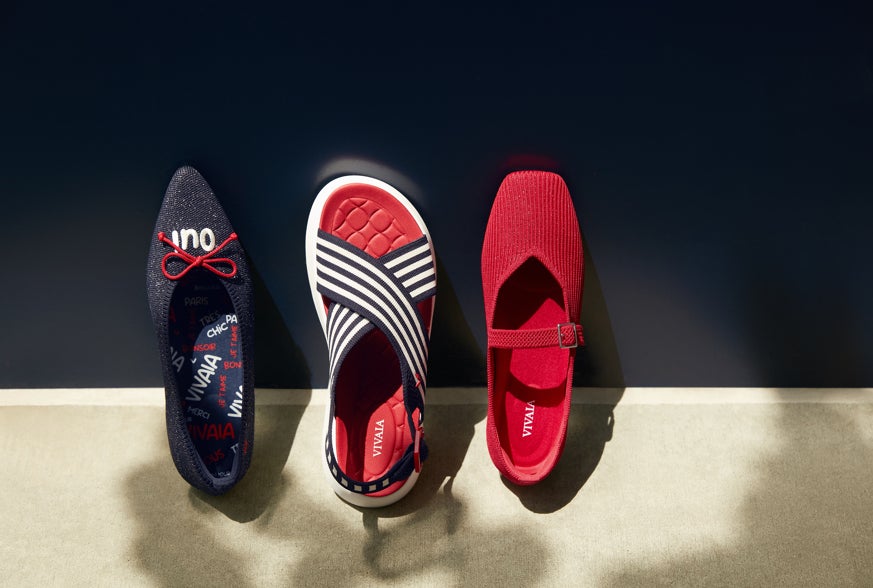 新品VIVAIA ビバイアパンプス レッド フラットシューズ39.5 フラット