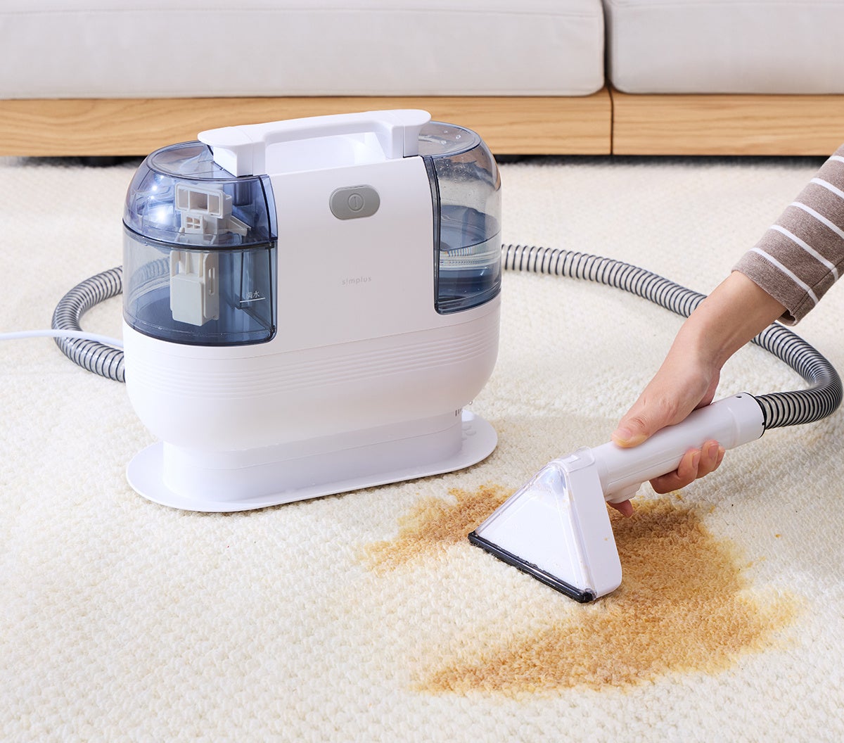 Simplus」シリーズから水洗い掃除機カーペットクリーナー「SP-CC01」を