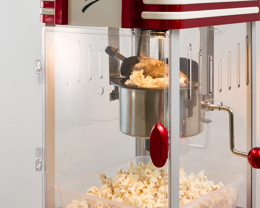 simplusから、レトロ調ポップコーンメーカーが登場。簡単操作で出来た