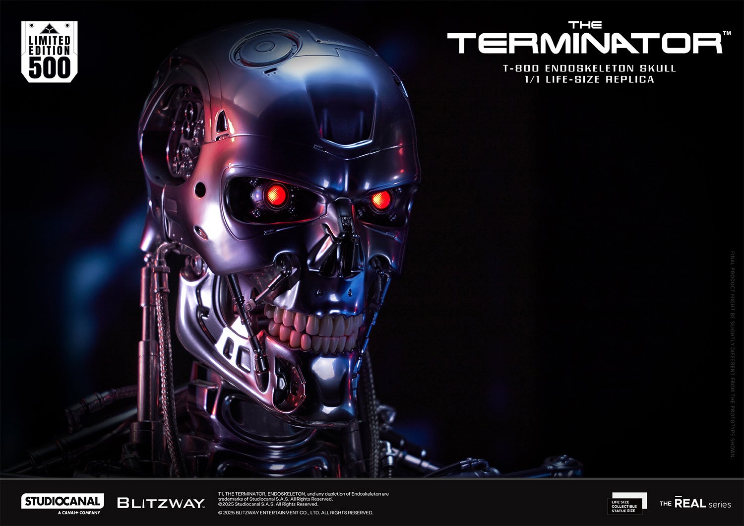 予約開始】全世界500個限定！T-800 Endoskeleton Skull 1/1 ライフ