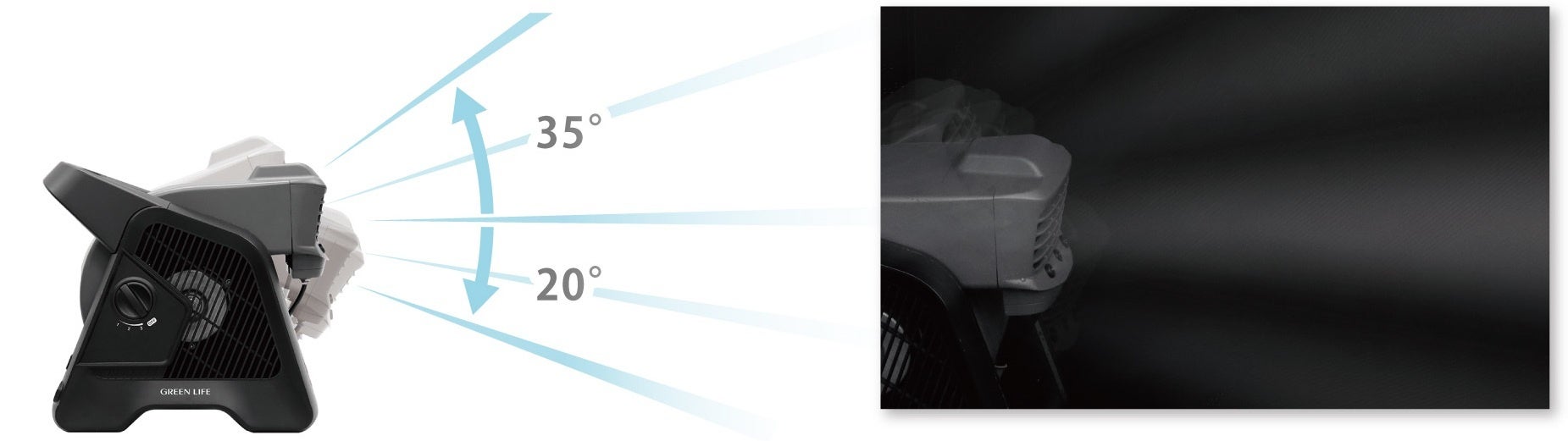電動ファンの力で最大6.2m先までミストを飛ばす！「もっとミストの量
