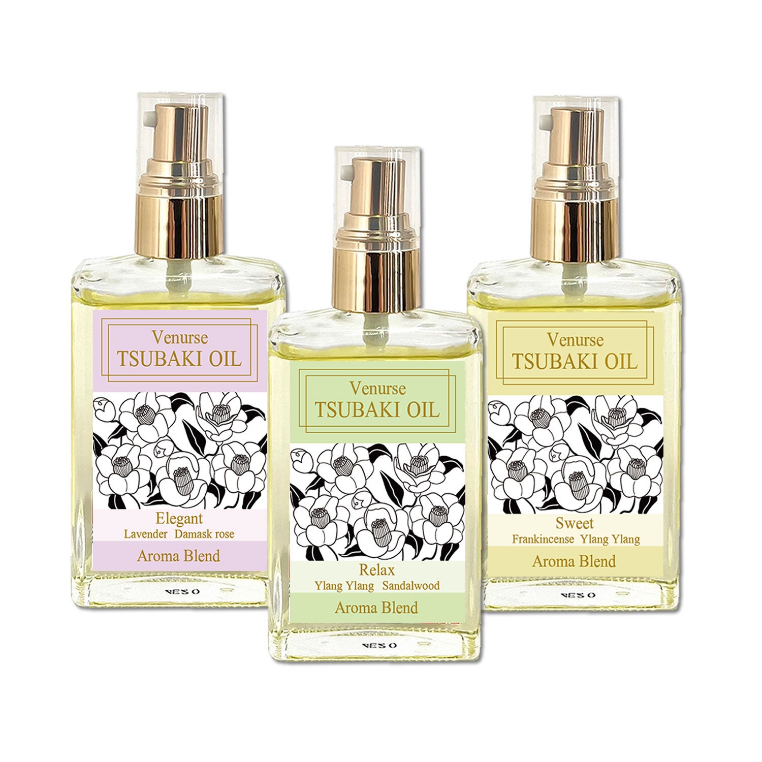 気分に寄り添う3つの香り。ツバキオイル アロマブレンドのギフトセット