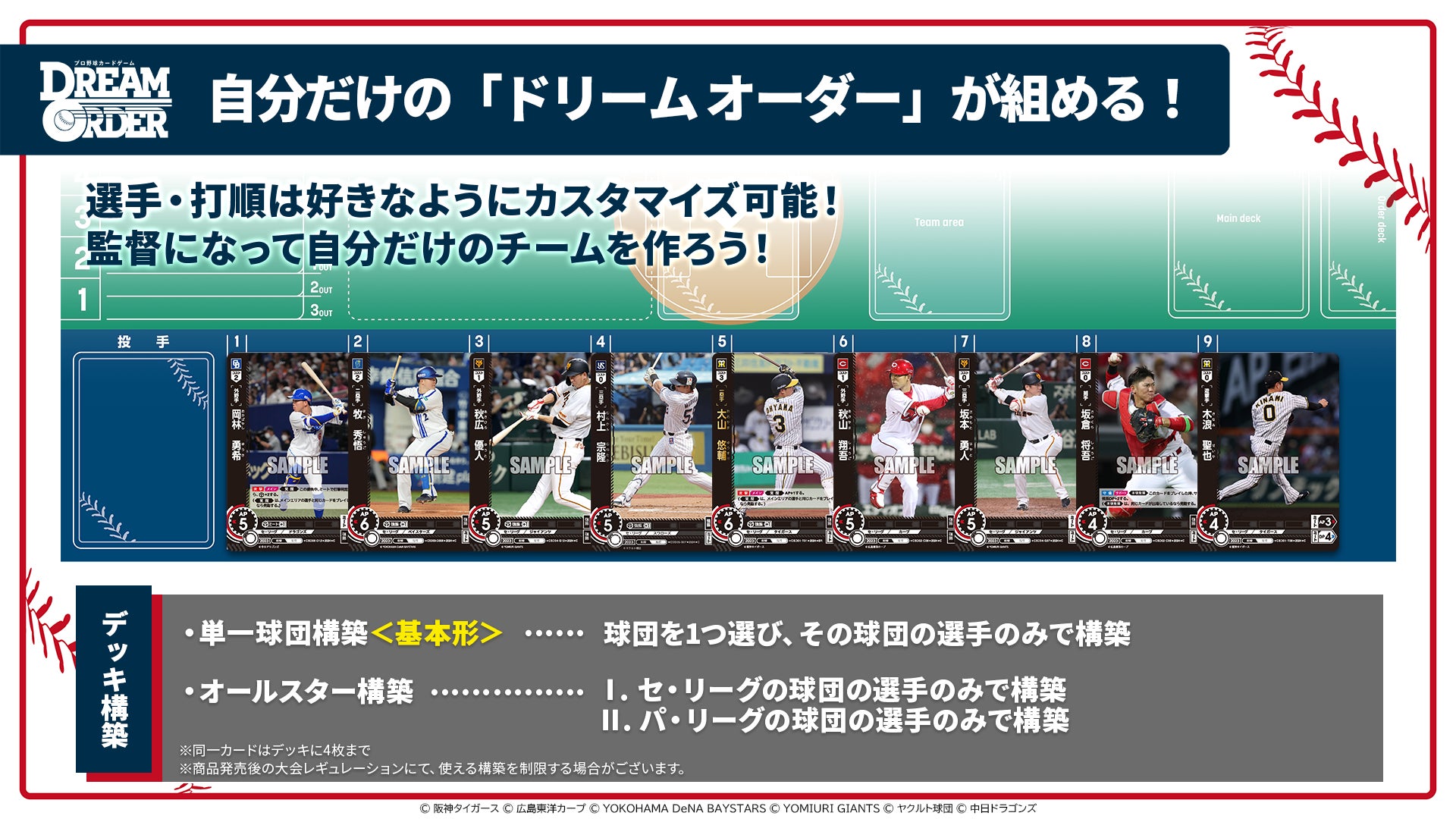 プロ野球がカードゲームで開幕！『プロ野球カードゲーム DREAM ORDER