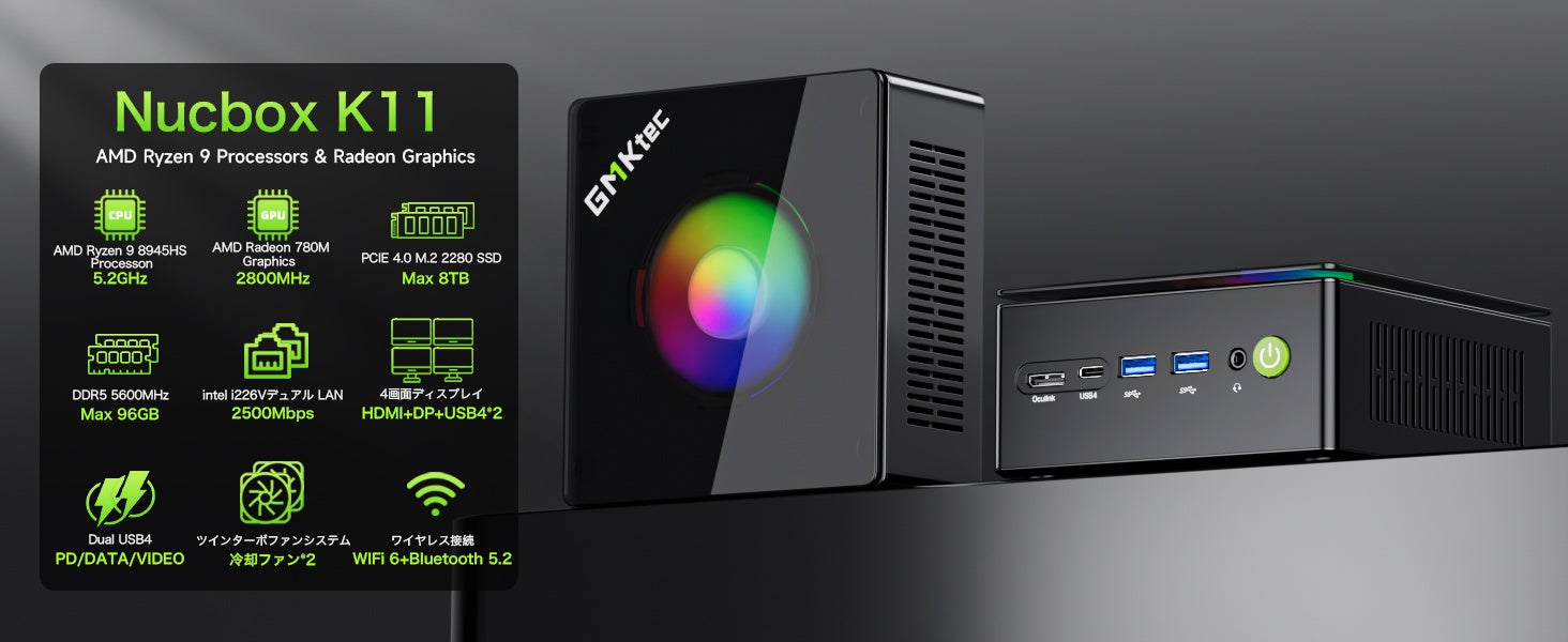新品登場】GMKtec、新型「NucBox K11 Mini PC」発売！ 高性能AMD Ryzen