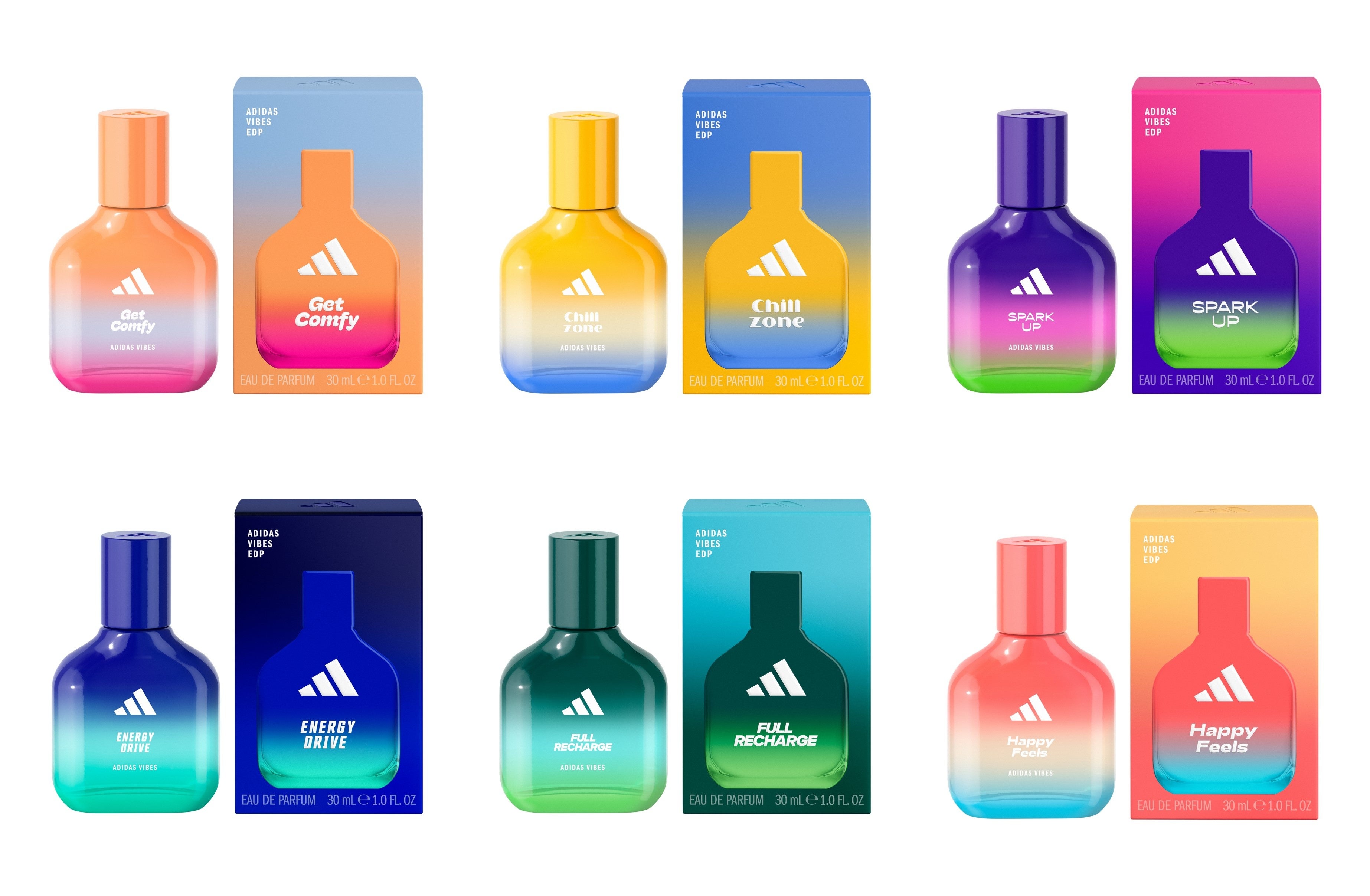 adidasより新たなムードフレグランス「Vibes」シリーズが登場。色